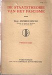 Rocco, Alfredo - De staatstheorie van het fascisme