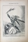 Braakensiek, Johan (1858-1940) - [Original lithograph/lithografie by Johan Braakensiek] De Vredesengel op eigen terrein, 5 Maart 1899, 1 pp.