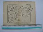 - Oudtijds grensgekleurde lithografie van Gemeente KANTENS, Groningen 1867 - Oudtijds grensgekleurde lithografie van Gemeente KANTENS, Groningen 1867