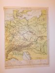 antique map. kaart. - Duitschland. (Deutschland).