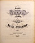 Schulhoff, Jules: - Grande valse brillante pour piano. Op. 6bis. À quatre mains
