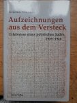Weinstein, Frederick - Aufzeichnungen aus dem Versteck - Erlebnisse eines polnischen Juden 1939 - 1946