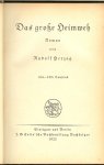 Herzog Rudolf 1869-1943 - Das große Heimweh Roman  166.-180. Tausend