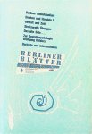 - Berliner Blätter Zum Studium der Erkenntniswissenschaft nr. 6 - Berliner Blätter Zum Studium der Erkenntniswissenschaft nr. 6