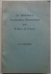 Vermeeren PJ H - De Bibliotheca Neerlandica Manuscripta van Willem de Vreese Academisch proefschrift 7 juli 1953