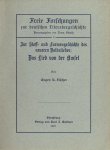 Fischer, Eugen K. - Zur Stoff- und Formengesichte des neueren Volksliedes: Das Lied von der Amsel. Fischer, Eugen K. - Zur Stoff- und Formengesichte des neueren Volksliedes: Das Lied von der Amsel.