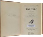 Gaston Colin - Hypéride Discours. Texte établi et publié.