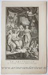 Jan Punt (1711-1779) - [Antique title page, 1749] Allegorical frontispiece with History writing on an open book / Allegorie op het schrijven van geschiedenis [Vaderlandsche historie], published 1749, 1 p.