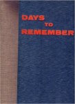 John & Bernard Quint GUNTHER - Days to Remember America 1945-1955