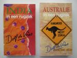 Vries, Dolf de - Twee titels ven deze bekende reisschrijver t.w.: Australië in een rugzak • India in een rugzak •