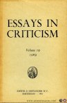 AA - Essays in Criticism. A Quarterly Journal of Literary Criticism. Volume 19, 1969.