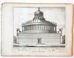 Unknown engraver, Pieter Schenk (1660-1713) - [Antique print, etching/ets, Rome] MAUSOLEUM HADRIANI... Views of Rome [Set title] (gezicht op Rome: Het graf van keizer Hadrianus, over den Tyber), published 1705.