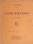 Honegger, Arthur: - Concertino pour piano et orchestre [Réduction pour deux pianos]