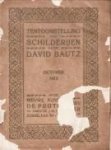 CANTER, DAVID (inleiding - Tentoonstelling van schilderijen door David Bautz  gedurende october 1912