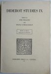 Diderot.; Fellows, Otis; Guiradossian, Diana - Diderot Studies IX.