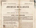 JOURNAL DE LA HAYE DU DIMANCHE - Journal de La Haye du dimanche. 17 nummers (1846).