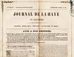 JOURNAL DE LA HAYE DU DIMANCHE - Journal de La Haye du dimanche. 17 nummers (1846).