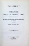 collectief - Tijdschrift voor Nederlandsche Taal- en Letterkunde , uitgegeven vanwege de Maatschappij der Nederlandsche Letterkunde te Leiden, Een en Vijftigste  deel.