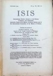 George Sarton - ISIS International Review devoted to the History of Science and Civilization Quaterly Organ of the History of Science Society N° 40, Vol XIII (1) September 1929 George Sarton - ISIS International Review devoted to the History of Science and Civilization Quaterly Organ of the History of Science Society N° 40, Vol XIII (1) September 1929