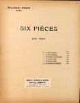 Pesse, Maurice: - Six pièces pour piano. No. 6. La chanson du muletier