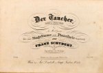 Schubert, Franz: - [D 111] Der Taucher, Ballade von Fried. von Schiller. In Musik gesetzt für eine Singstimme mit Begleitung des Pianoforte Begleitung (Fr. Schubert`s Nachlass, 12tes Heft)