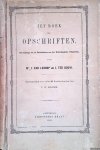 Lennep, J. van & J. ter Gouw - Het boek der opschriften. Een bijdrage tot de Geschiedenis van het Nederlandsche Volksleven
