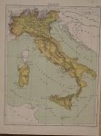 antique map (kaart). - Italie. (Italia, Italy).