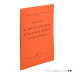 Krofta, Kamil. - La Tchécoslovaquie en face de la tension internationale. Exposé du ministre des Affaires étrangères fait devant... la Chambre et du Sénat le 11 novembre 1937.
