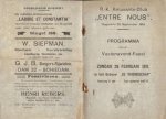 (SCHIEDAM). R.K. AMUSANTE-CLUB "ENTRE NOUS" OPGERICHT 25 SEPTEMBER 1910 - Programma voor het Vastenavond-Feest op Zondag 26 Februari 1911 in het gebouw "De Vriendschap".