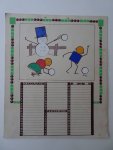 Hoeksema, Daan. - Verjaardagkalender voor onze Peuters en Kleuters in Rondjes en Vierkantjes plakken.