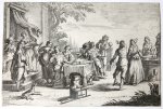 Jean Baptist de Wael (1632-after 1669), Martinus (Maarten) van den Enden I (1605-1654/74) after Cornelis de Wael (1592-1667) - Antique etchings, complete set | The Parable of the Prodigal Son (set of five plates), published 1658, 5 pp.