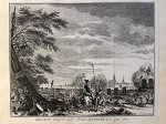 Simon Fokke (1712-1784) - Antique print, etching | 'Graave belegerd, door Prinse Maurits'; Siege of Grave, 1602, 1 p.
