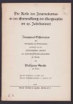 Wolfgang Specht - Die Rolle des Journalismus in der Entwicklung der Geographie im 19. Jahrundert ...