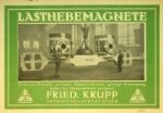 Krupp - Brochure/Flyer Krupp Lasthebemagnete 1920