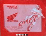  - Honda CR1 25 R Owner's Maintenance Manual