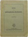 NELSON, L. - System der philosophischen Rechtslehre.
