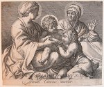 Anonymous after Annibale Carracci (1560-1609) - Antique print, etching | Madonna della scodella, published ca. 1610-1650, 1 p.