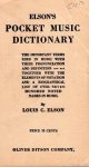 - Elson's pocket music dictionary - Elson's pocket music dictionary