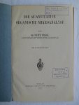 Pregl, Fritz - Die quantitative organische Mikroanalyse Pregl, Fritz - Die quantitative organische Mikroanalyse