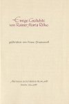 RILKE, Rainer Maria - Einige Gedichte.