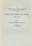Anderson, R.C. - List of Men Of War 1650-1700