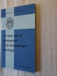Velema, Dr. W.H. - De taak van de apologetiek in de hedendaagse theologie / Apeldoornse Studies no. 33
