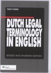 Tony Foster - Dutch Legal Terminology in English