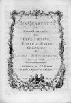 Boccherini, Luigi: - [G. 177-182] Six quartetto ou Divertissement pour deux violons, taille et basse. Oeuvre VIII