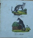 antique print (prent) - Die Wilde Katze.