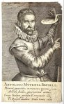Hondius, Hendick I (1573-ca. 1649) - [Antique print, engraving, published 1610] Portrait print of artist Arnold Mytens, 1 p.