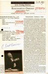 Svetlanov, Evgeni: - [Programm mit eigenh. Unterschriften] Vredenburg Utrecht, Serie Zondag Matinee. Residentie Orkest. Zondag 21 februari 1993 - grote zaal - 15.00 uur