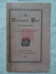 N.n.. - De Vlissingsche Poort te Middelburg. Overgedrukt uit het Zeeuwsch Jaarboekje en Middelburgsche Naamwijzer 1868.