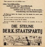 R.K. STAATSPARTIJ (R.K.S.P.) - Het groote gezin beschermen. Partijprogram hoofdst. 1 art. 1.