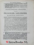 Heidegger, Johann Heinrich - Bybels Handboek ofte Beknopte Ontledinge van alle de Schriften des Ouden en Nieuwen Testaments. De eerste begrepen in XL, en de laatste in XXIX Hooftstukken. Tot beter begrip is achter ieder Hooftstuk bygevoegd desselfs Korte Tafel. In het Lat...